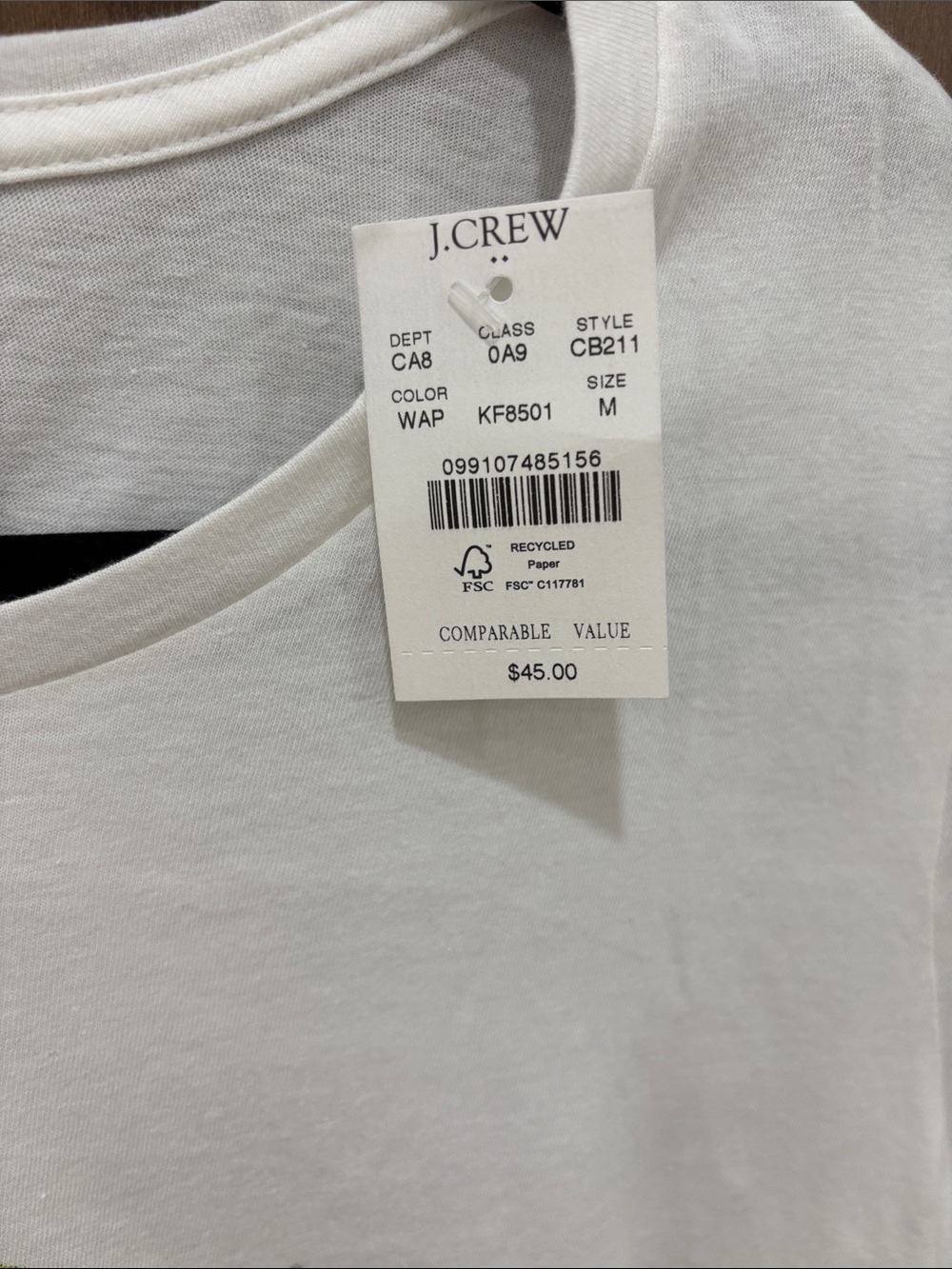 J. Crew White Apple Print Tee - Picture 3 of 4